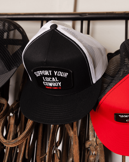 Support Your Local Cowboy Flat Bill Trucker Snapback