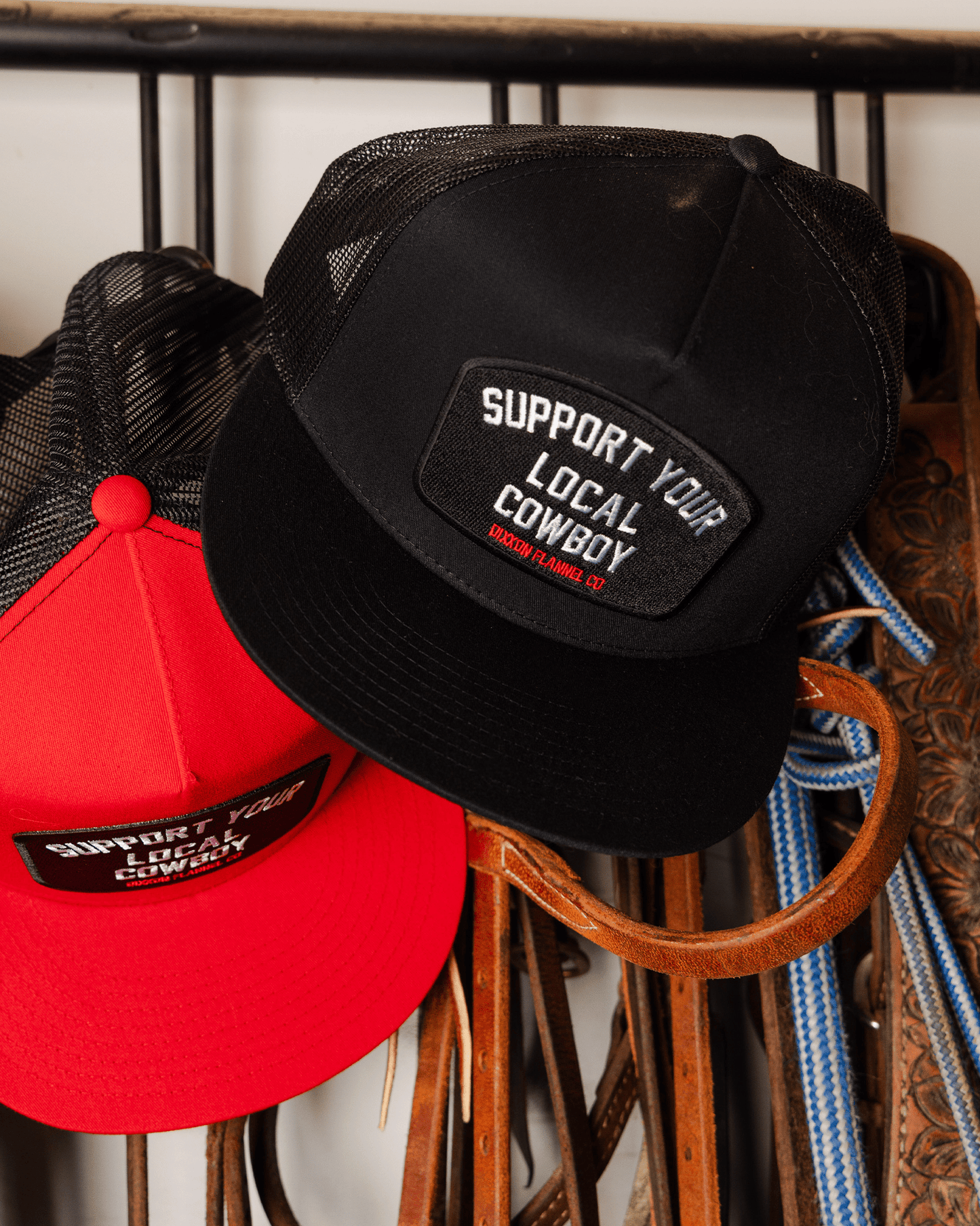 Support Your Local Cowboy Flat Bill Trucker Snapback