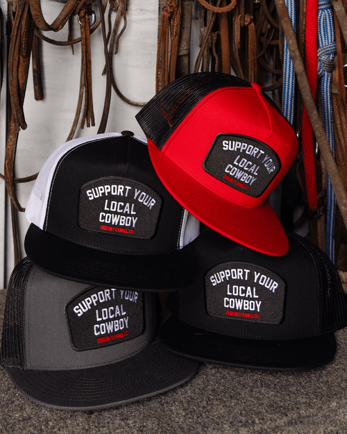 Support Your Local Cowboy Flat Bill Trucker Snapback