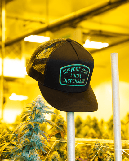 Support Your Local Dispensary Flat Bill Trucker Snapback