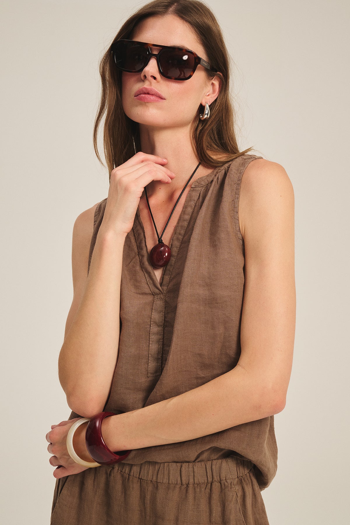TACY LINEN TANK TOP