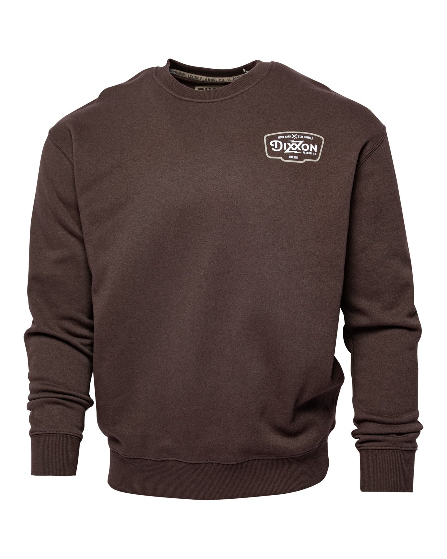 Tan & White Zapped Crewneck Sweatshirt - Brown