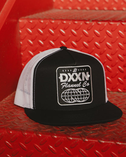 Tech Logo Flat Bill Trucker Snapback