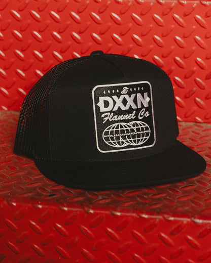 Tech Logo Flat Bill Trucker Snapback