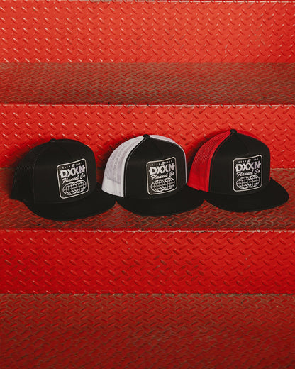 Tech Logo Flat Bill Trucker Snapback
