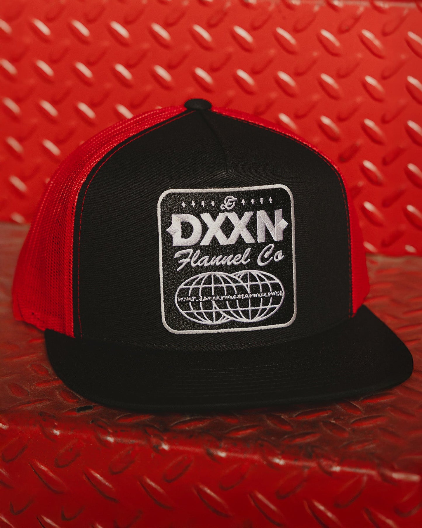 Tech Logo Flat Bill Trucker Snapback