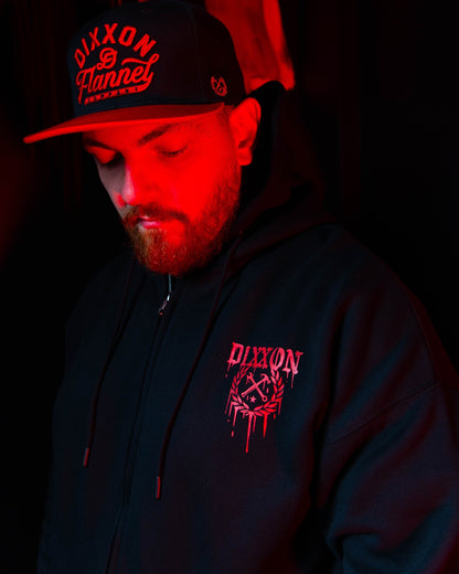 Terror Zip Up Hoodie - Black