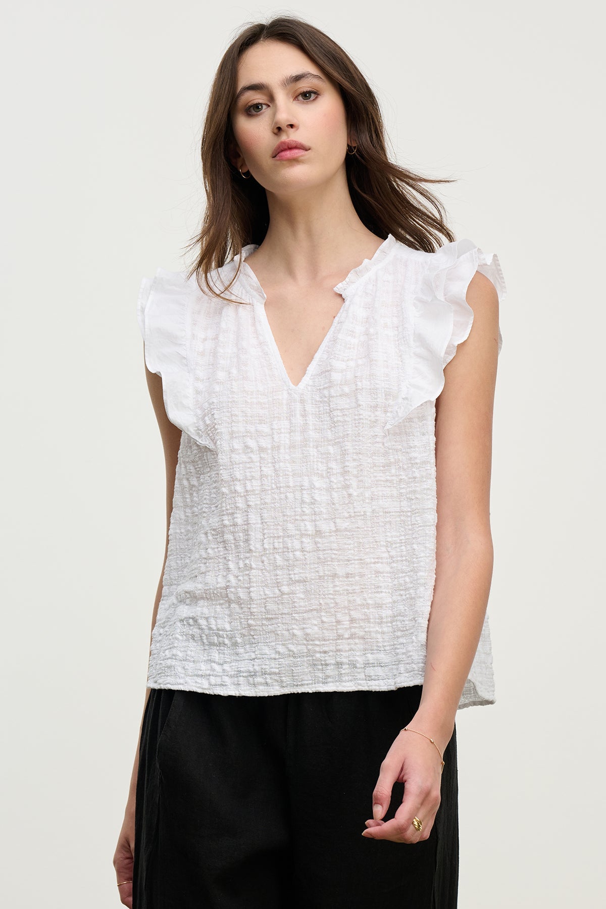 EVA TEXTURED COTTON GAUZE TOP