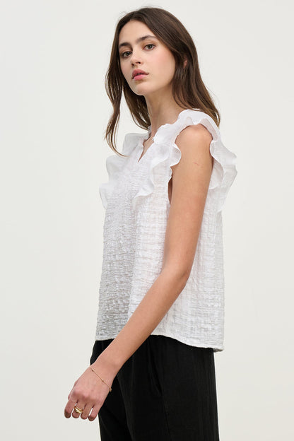 EVA TEXTURED COTTON GAUZE TOP