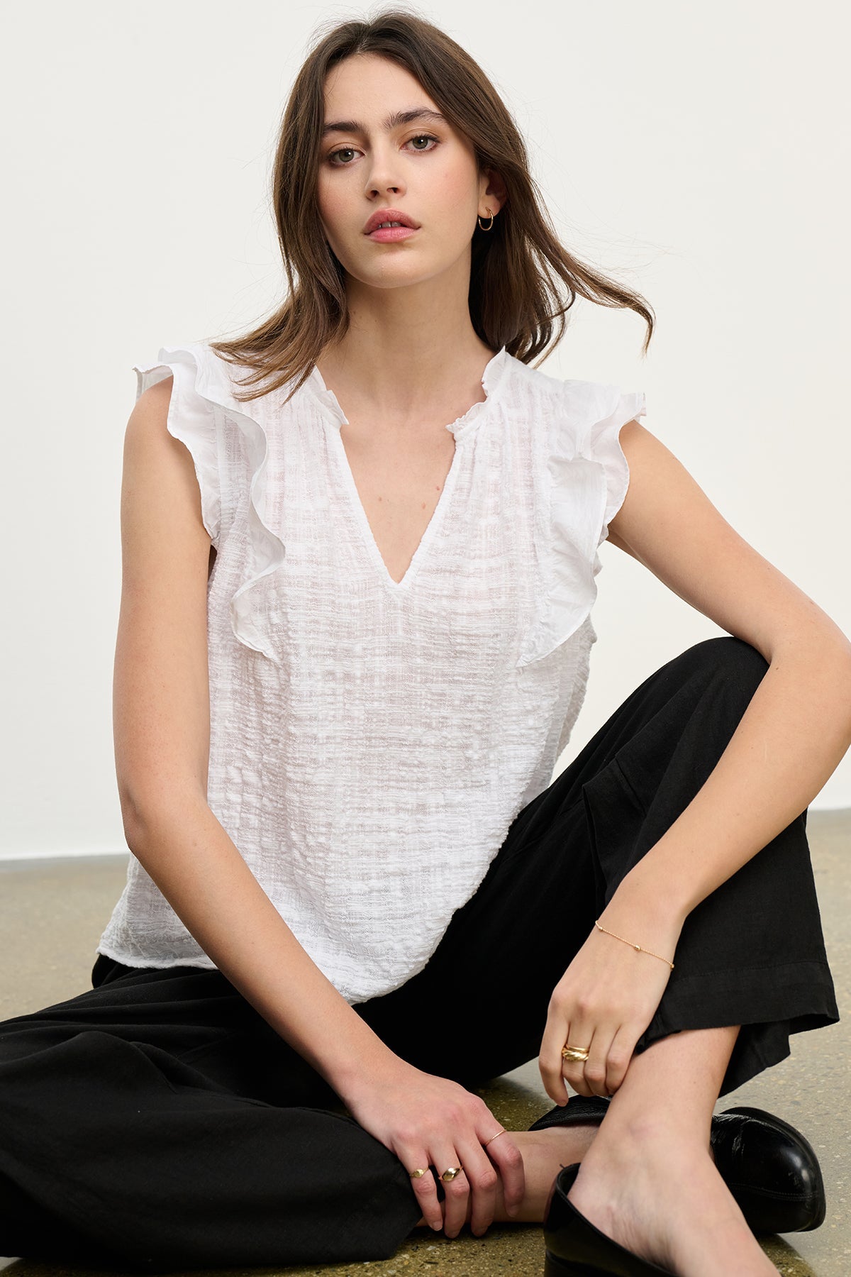 EVA TEXTURED COTTON GAUZE TOP