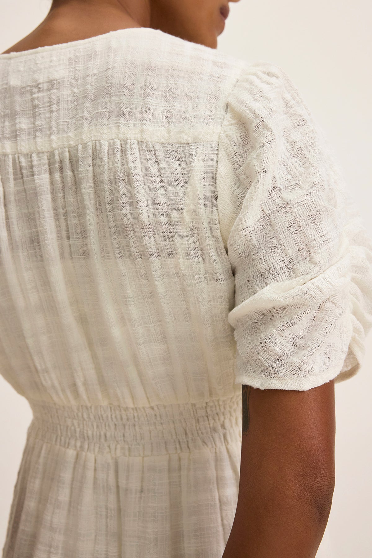 ELOISE TEXTURED COTTON GAUZE DRESS