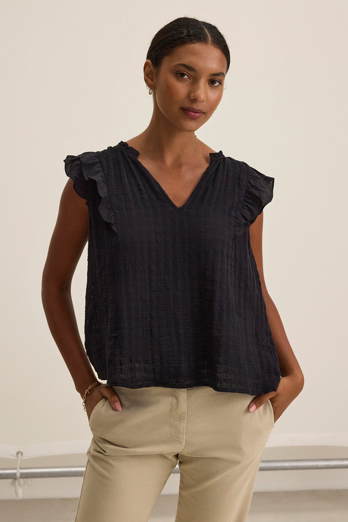 EVA TEXTURED COTTON GAUZE TOP