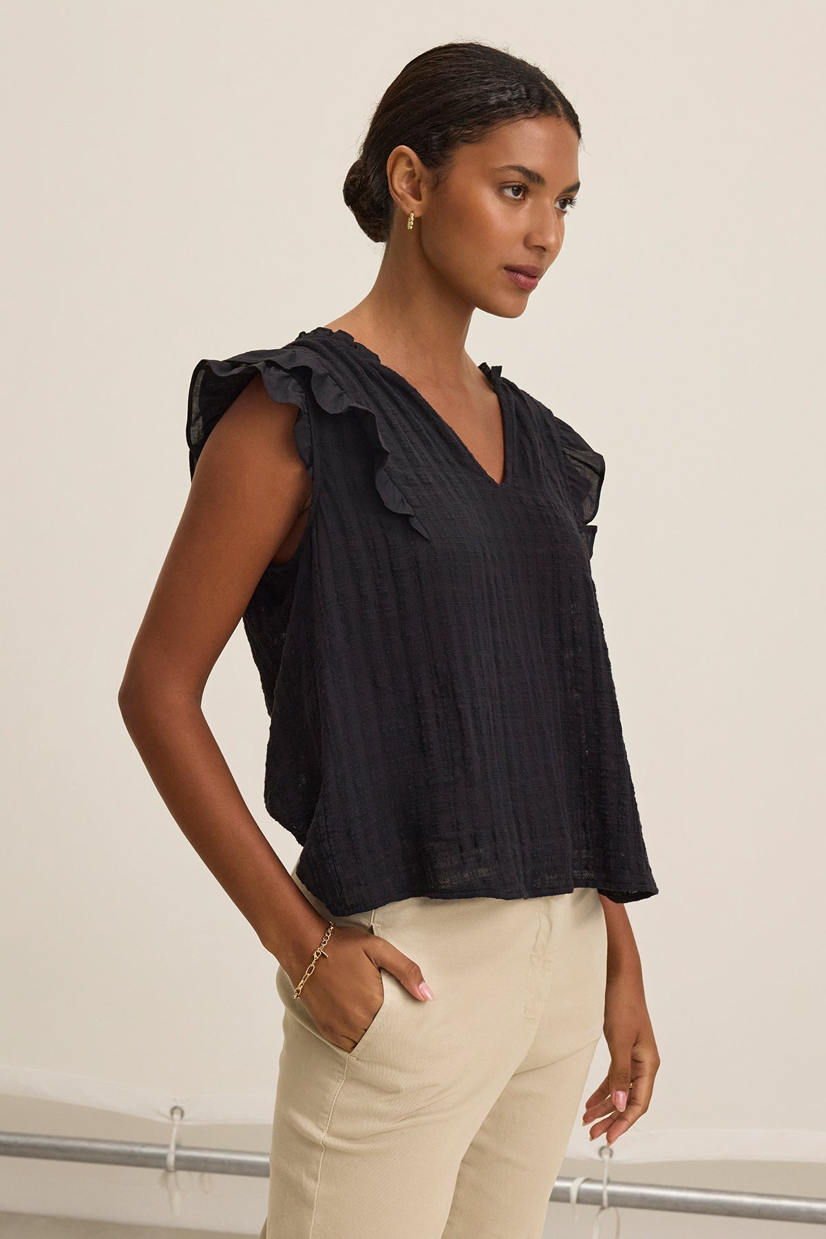 EVA TEXTURED COTTON GAUZE TOP