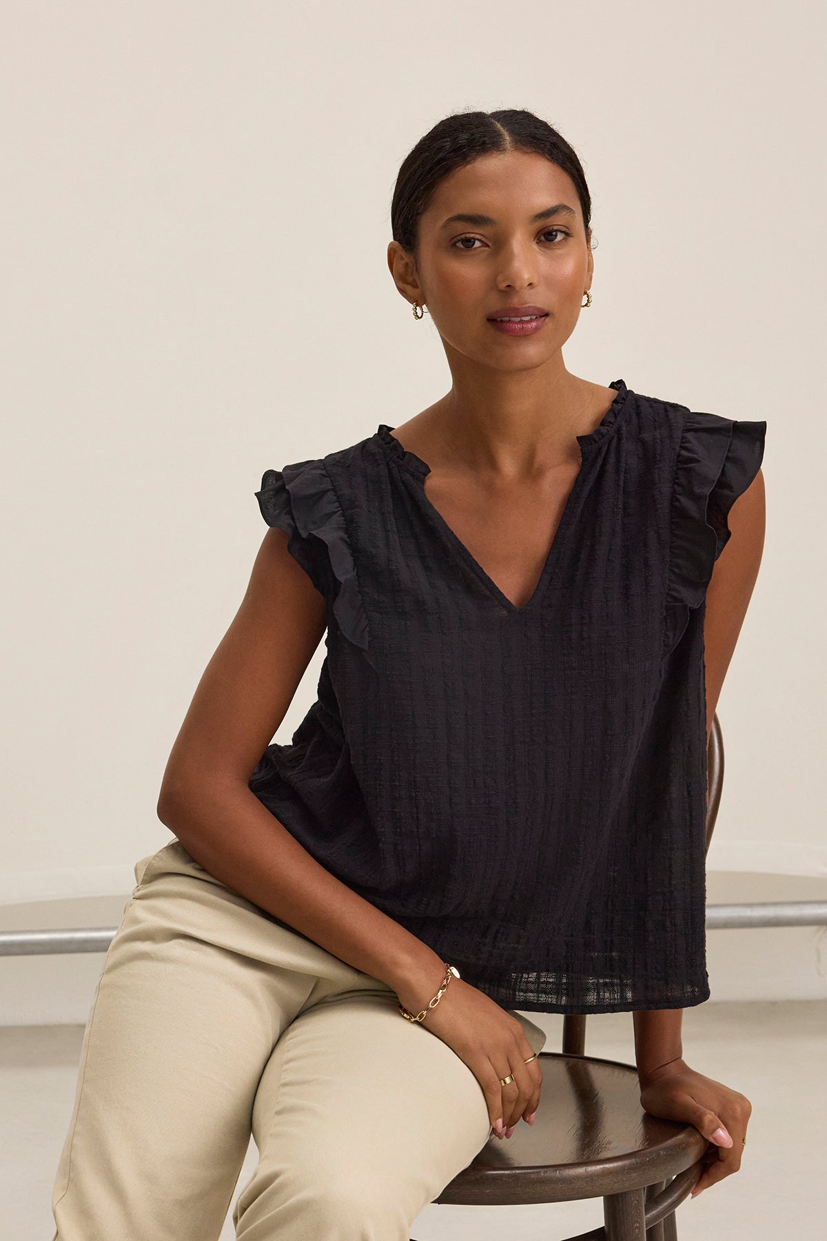 EVA TEXTURED COTTON GAUZE TOP