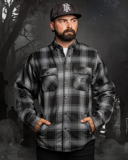 The Graveyard Sherpa Lined Flannel Jacket