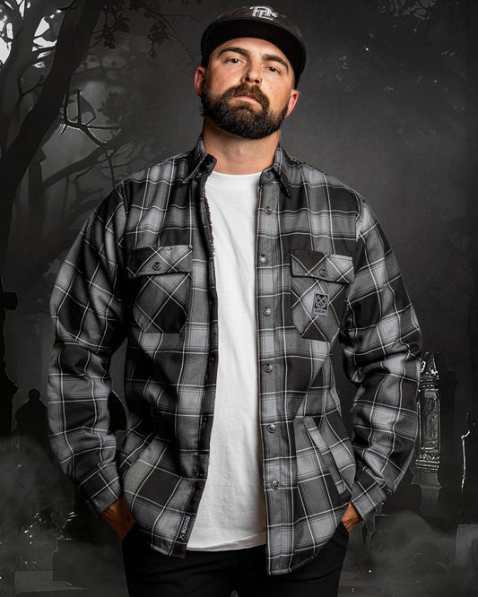 The Graveyard Sherpa Lined Flannel Jacket
