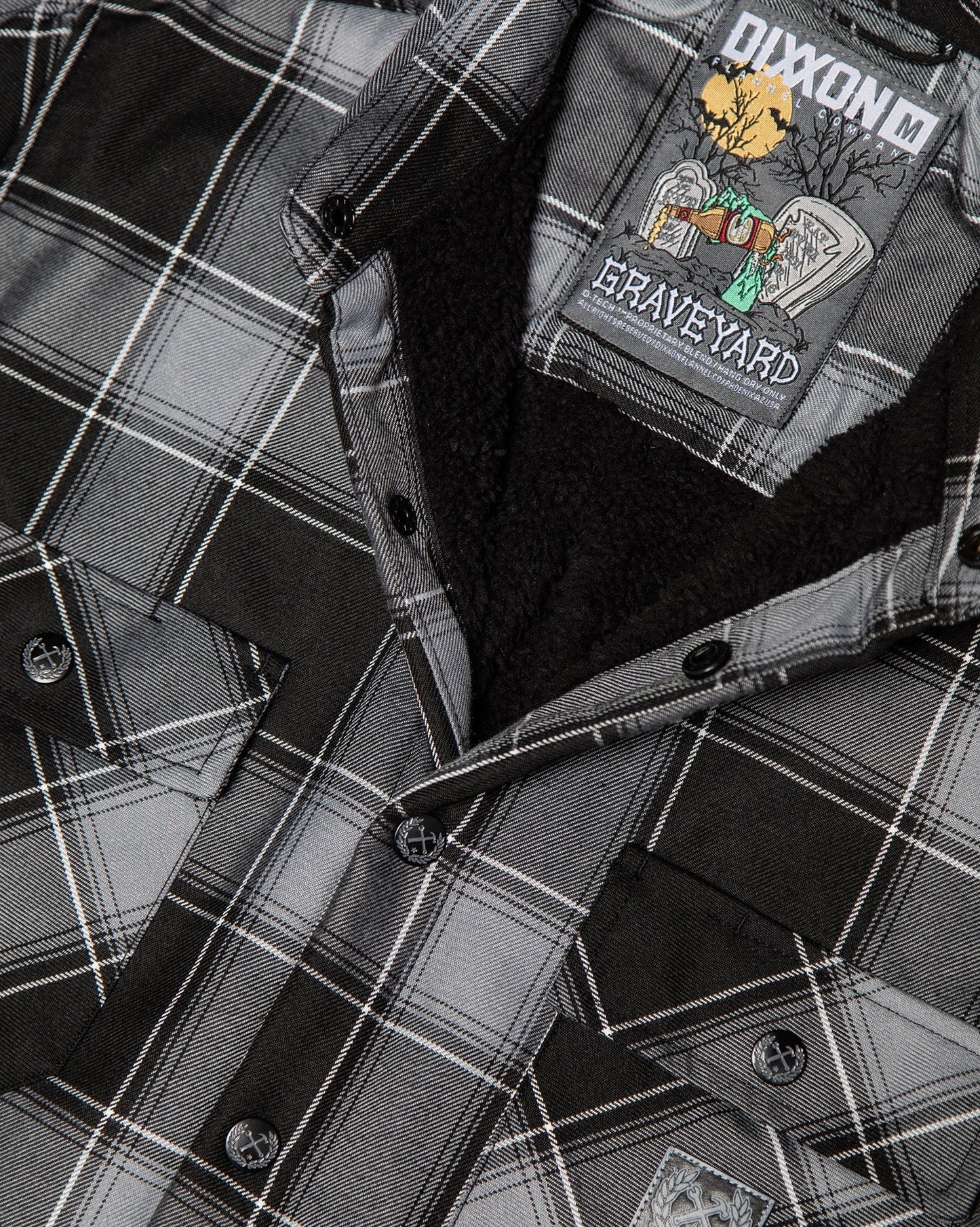 The Graveyard Sherpa Lined Flannel Jacket