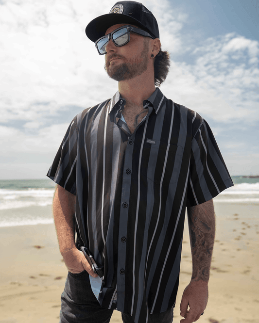 The Marina Party Shirt - Gray & Black