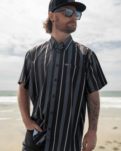 The Marina Party Shirt - Gray & Black