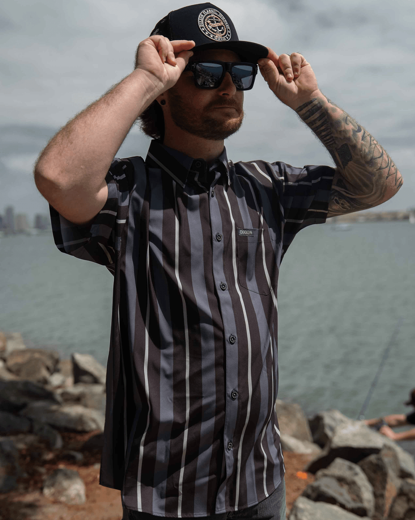 The Marina Party Shirt - Gray & Black