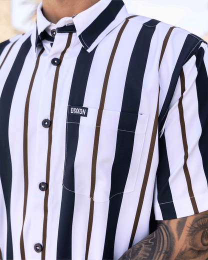 The Marina Party Shirt - Navy & White