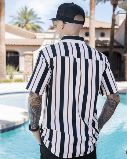 The Marina Party Shirt - Navy & White