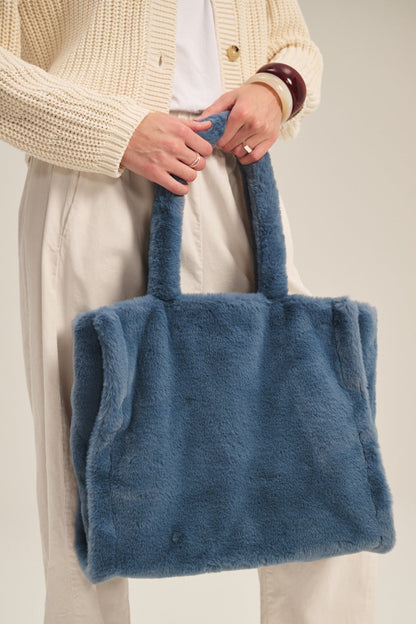 LIBBY LUXE FAUX FUR TOTE