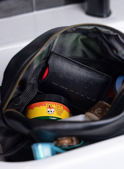 Toiletry Bag - Black Leather