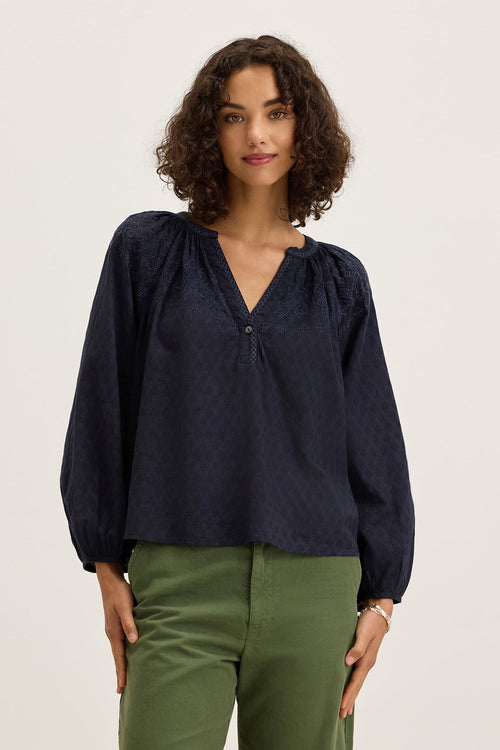 CARINA EMBROIDERED TOP