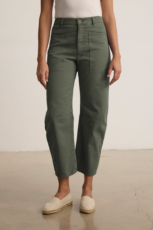 BRYLIE SANDED TWILL UTILITY PANT