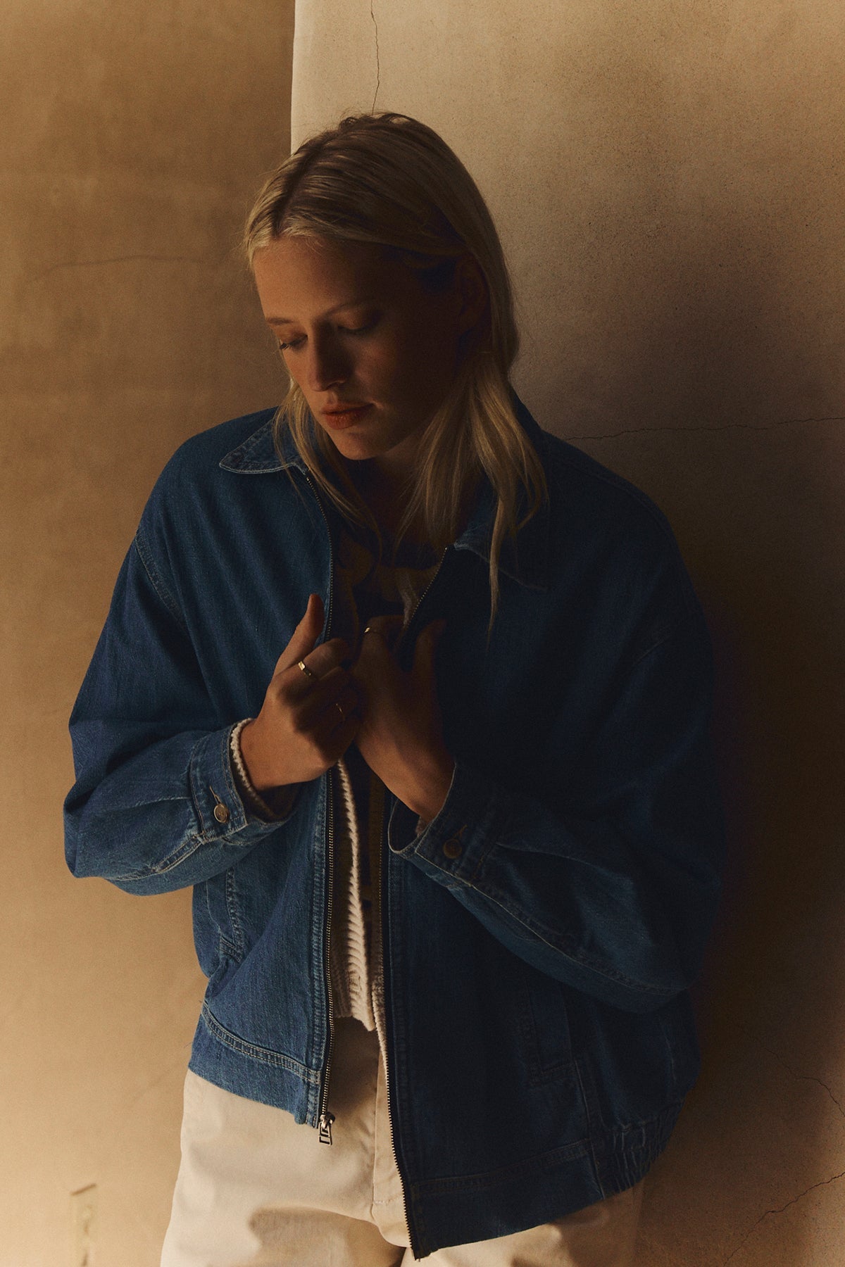 PORTER DENIM ZIP-UP JACKET
