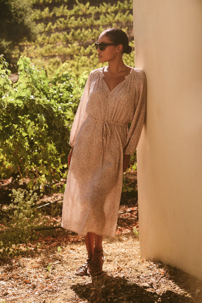 LIMA PRINTED CRINKLE COTTON GAUZE DRESS