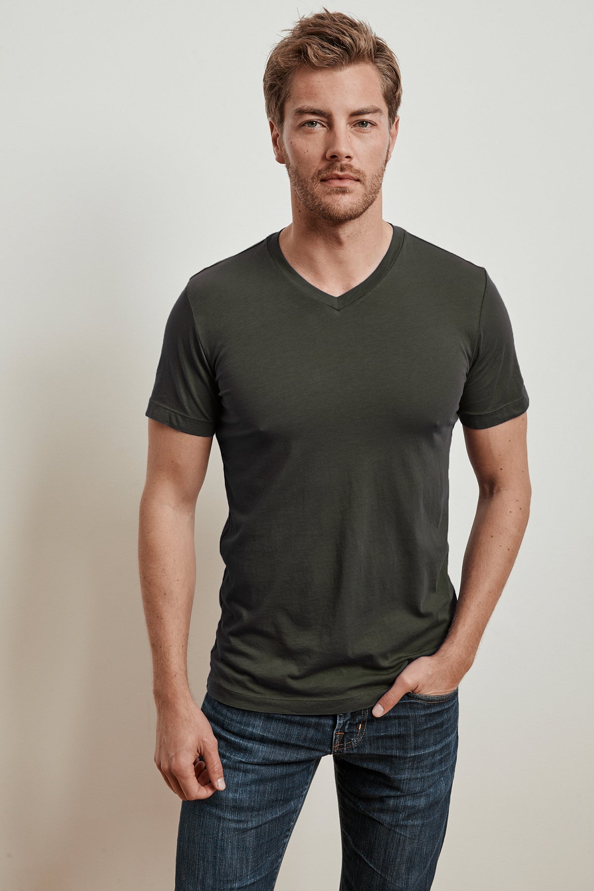 SAMSEN WHISPER CLASSIC V-NECK TEE