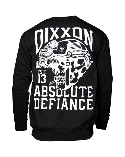 White Absolute Defiance Crewneck Sweatshirt - Black