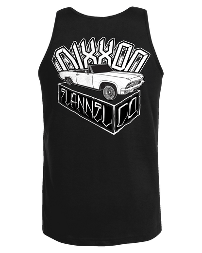 White Block Tank - Black