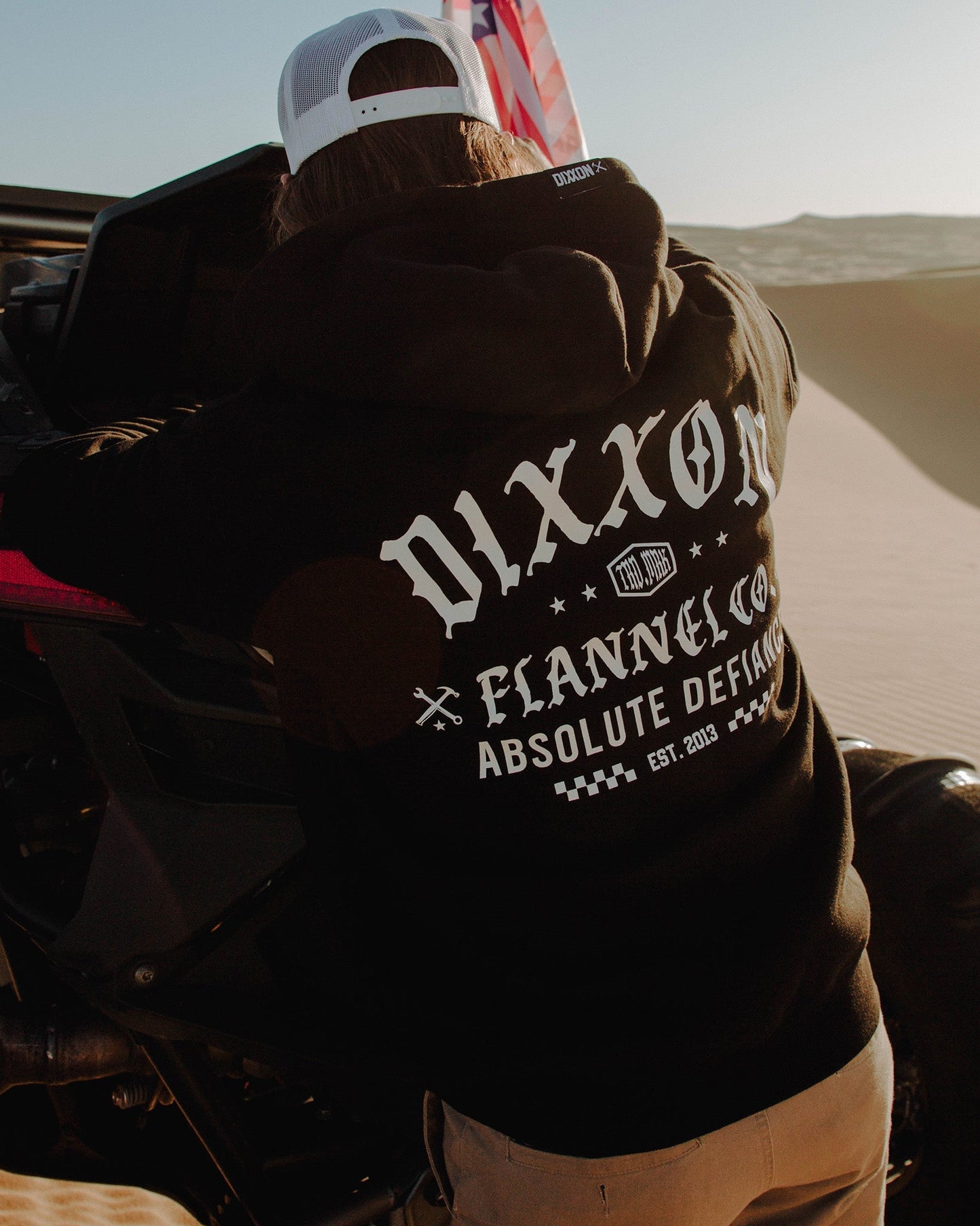 White Cruz Zip Up Hoodie - Black