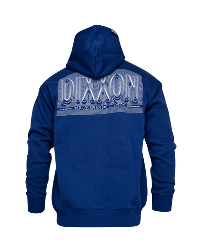 White Epicenter Zip Up Hoodie - Blue