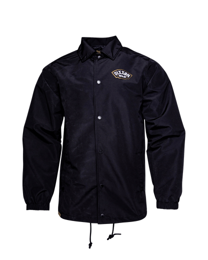 White & Gold Salty Patch Coaches Jacket - Black