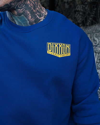 White & Gold Sealed Crewneck Sweatshirt - Royal Blue