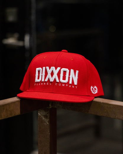 White Logotype Flat Bill Snapback