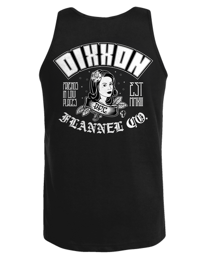 White Maria Tank - Black