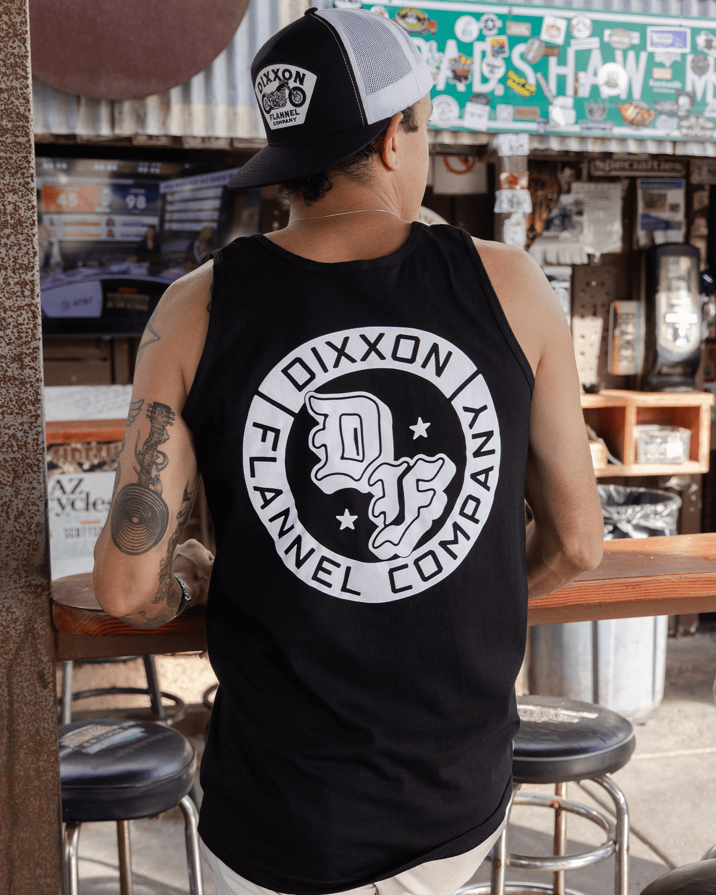 White Stars Tank - Black