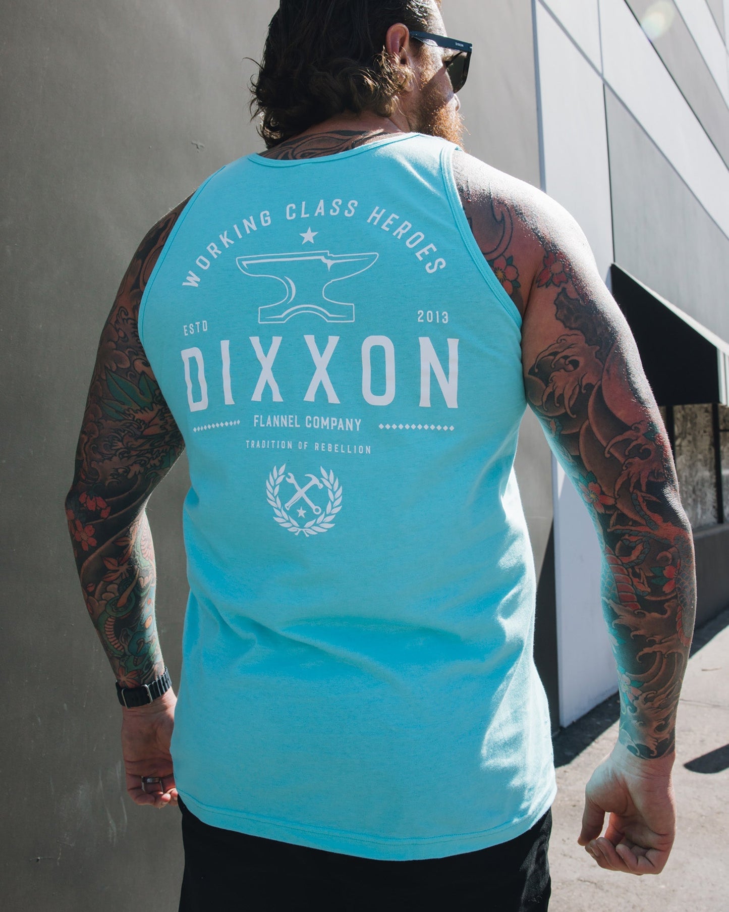 White Tradition Badge Tank - Tiffany