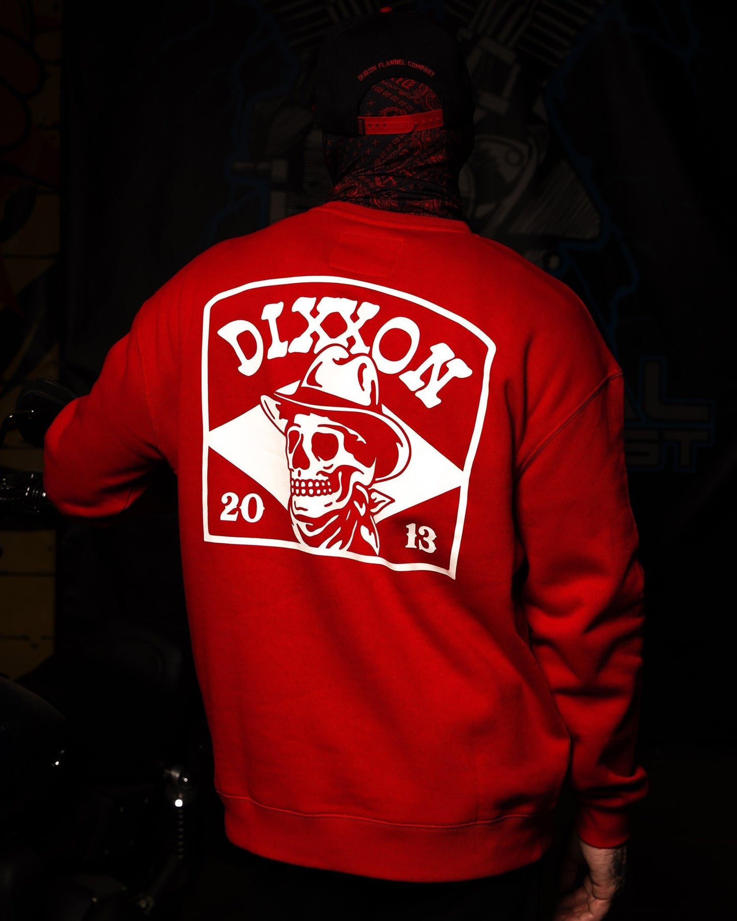 White Vaquero Crewneck Sweatshirt - Red