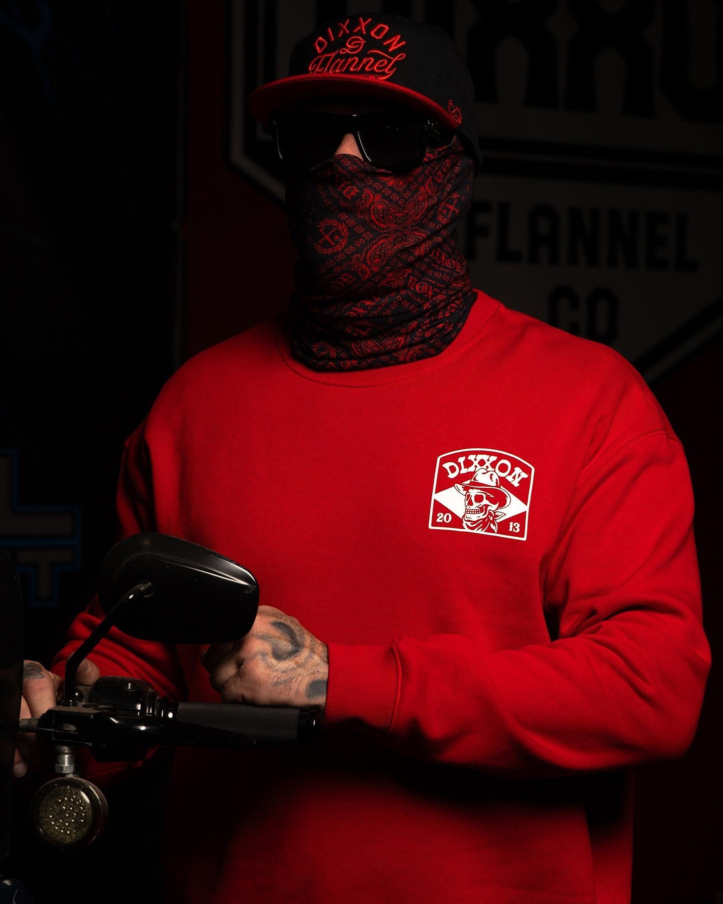 White Vaquero Crewneck Sweatshirt - Red