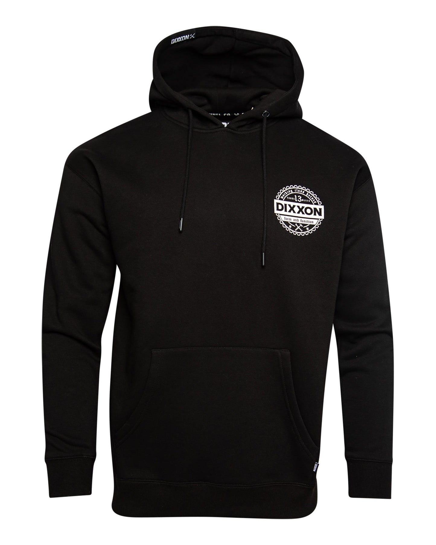 White Working Class Gear Pullover Hoodie - Black