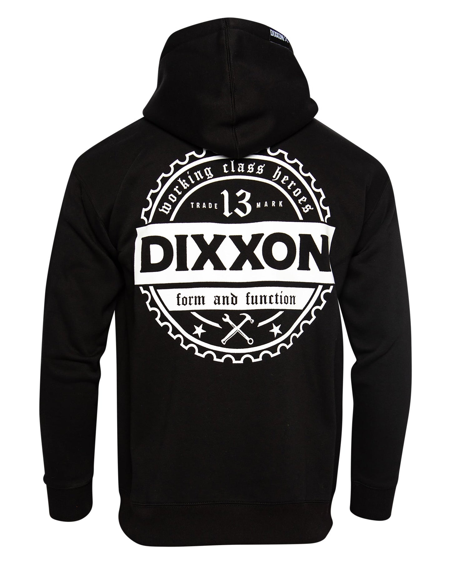 White Working Class Gear Pullover Hoodie - Black