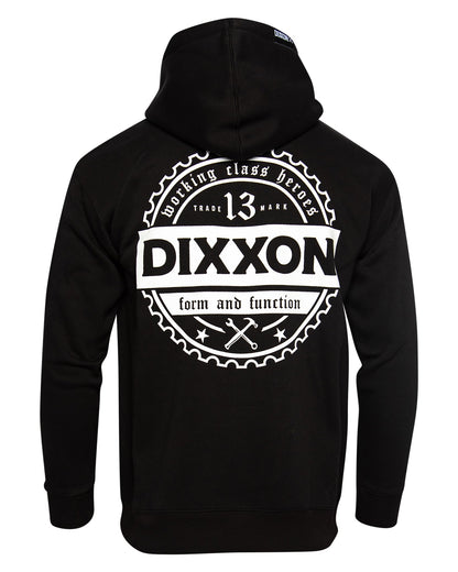 White Working Class Gear Pullover Hoodie - Black