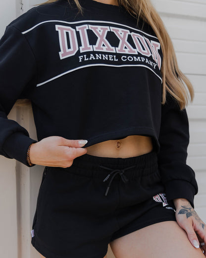 Women's DFCO Cropped Crewneck Sweatshirt - Black