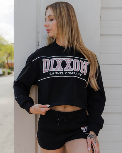 Women's DFCO Cropped Crewneck Sweatshirt - Black